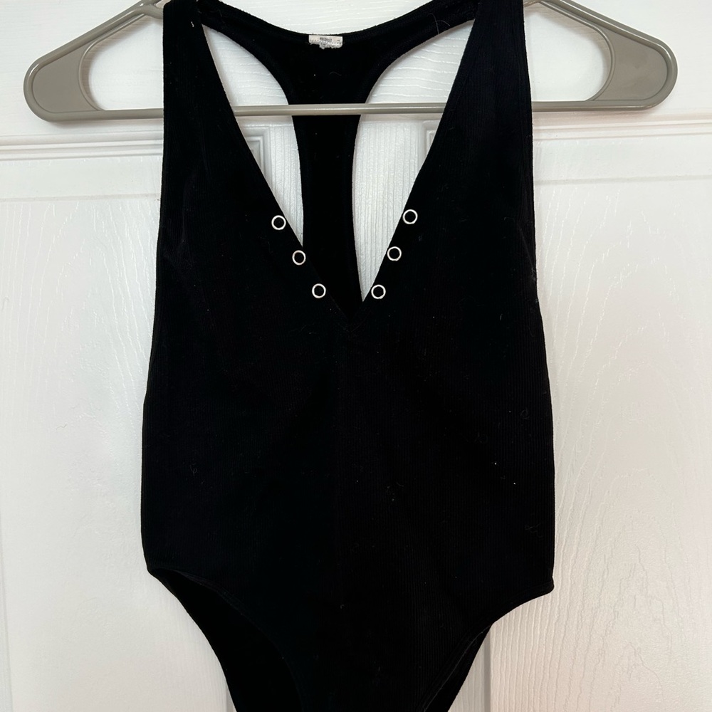 Deep b-neck bodysuit